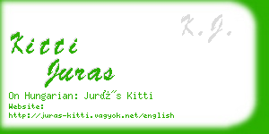 kitti juras business card